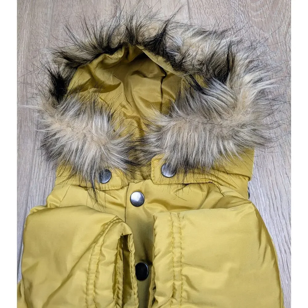 Lurio Pet BoBo Dog Parka Jacket Large Air Force Hooded Winter Removable Hood NEW